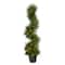 3.75ft. Pre-Lit Spiral Cypress Artificial Potted Tree, Clear LED Lights